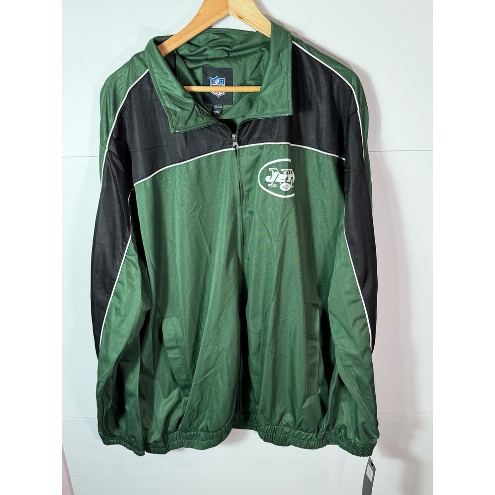 NFL New York Jets Mens Full Zip Track Jacket Green‎ Black XXL New With Tags